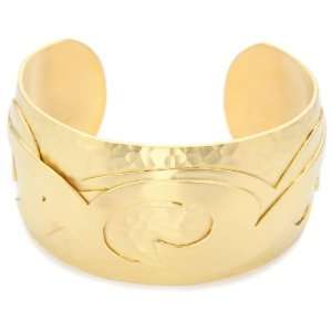    Heather Benjamin A Onda Wave Design Gold Plated Cuff Jewelry