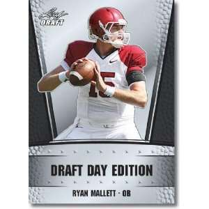  2011 Leaf NFL Draft Day Edition BLACK #16 Ryan Mallett RC 