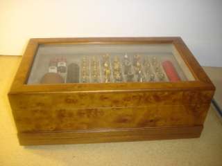 Game set with wooden chest   chess pieces, discs  
