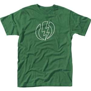Electric Volt Line Mens Short Sleeve Fashion Shirt   Green / X Small