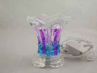 Electric Night Light Tart or Oil Lamp Warmer Crystal Rainbow of Colors 