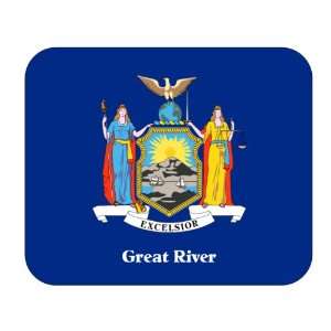   US State Flag   Great River, New York (NY) Mouse Pad 