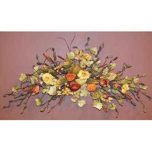  Tuscan Poppy 28 Fall Autumn Floral Swag Bouquet
