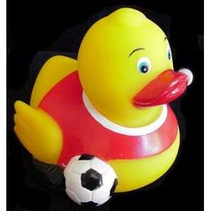  Soccer Rubber Ducky (red) 