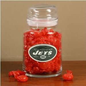  New York Jets Large Glass Candy Jar