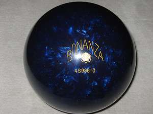   Bonanza 300 bowling ball, undrilled, dark blue pearl, white dot  