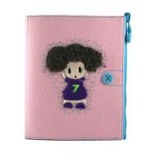  Pink / Cute girl Pattern PU Leather Bag / Case / Cover for 