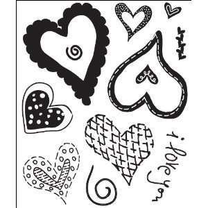   Rush Clear Self Cling Bitsy Stamp Heartthrob Arts, Crafts & Sewing