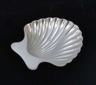   Co Sterling Silver Scalloped Sea Shell Dish Genuine Candy Nut  