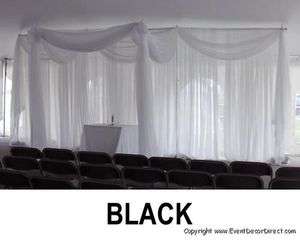   Curtain for Draping Wedding Backdrop, Party Drape Decor  BLACK  