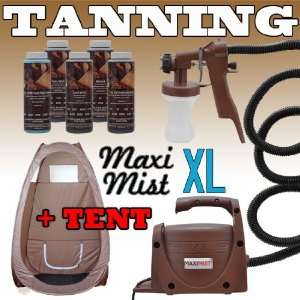   XL BRWN TENT Sunless Spray Tanning KIT Machine Airbrush Tan Maxi Mist