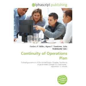  Continuity of Operations Plan (9786133760240) Books