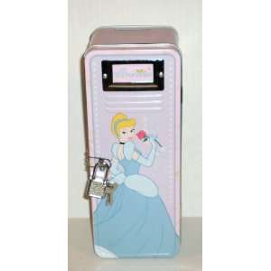  Disney Princess Locker Tin Bank with Lock and Keys Toys & Games