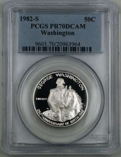   Washington Silver Half Dollar, PCGS PR 70DCAM, Proof Commemorative