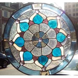  Stained Glass Window Panel 12x12 Round {9038 17}
