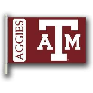  NCAA Texas A&M Aggies 11x18 Car Flags with Bracket ( Set 