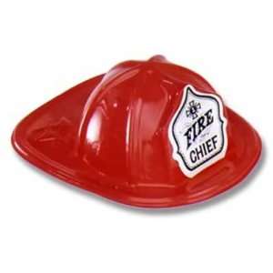  Miniature Red Plastic Fire Chief Hat (Pack of 48) Pet 