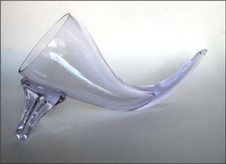 Tiffin Twilight Diachromatic Glass Ftd Blown Horn Vase  