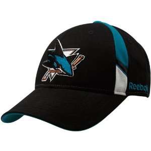 Reebok San Jose Sharks Black Pro Shape Adjustable Hat  