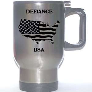    US Flag   Defiance, Ohio (OH) Stainless Steel Mug 