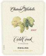 Chateau Ste. Michelle Cold Creek Vineyard Riesling 2010 