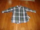   WEATHERED WEAR Long Sleeved LS Button Up Shirt Navy Green Plaid 7 NEW