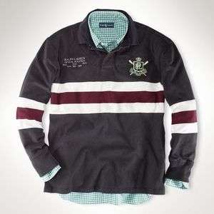   Mens POLO by RALPH LAUREN Vintage Rugby Shirt Pullover Sweatshirt Sz.L
