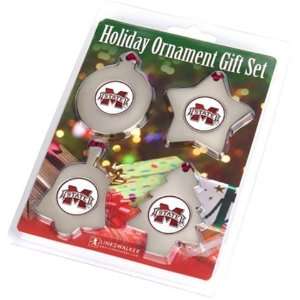  Mississippi State Bulldogs NCAA Holiday Ornament 4 Pack 