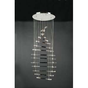  21198 PC Black And Clear Luxor Chandelier