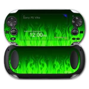  Sony PS Vita Skin Fire Green by WraptorSkinz Video Games