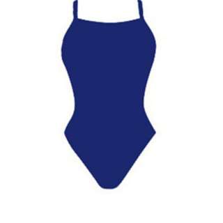 Adoretex Women Solid Narrow Back Team Swimsuit New  