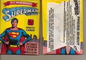 1978 TOPPS SUPERMAN MOVIE WAX UNOPENED PACK FROM BOX  
