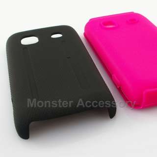 Black Pink Dual Flex Hard Case Samsung Galaxy Prevail  
