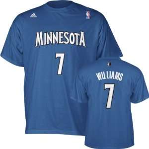  Derrick Williams adidas Blue Name and Number Minnesota 