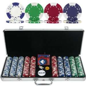  500 Landmark Lucky Crowns 11.5g Poker Chips w/Aluminum Case 