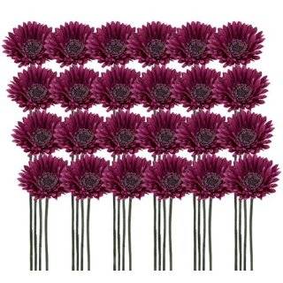   of 21 Gerbera Daisy Artificial Silk Flower Sprays with Bendable Stems