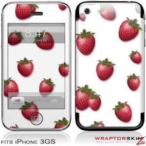   3GS Skin and Screen Protector Kit   Strawberries on White Electronics