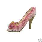 Victorian Lace Shoe Ring Holder 6 Inches Pink