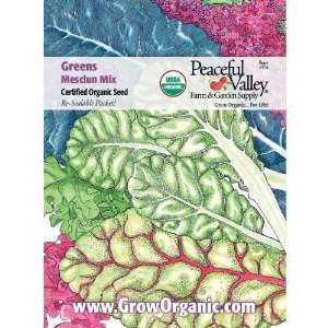  Organic Mesclun Mix Seed Pack Patio, Lawn & Garden