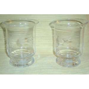 Princess House Heritage Set of Two Crystal Votive Candle Holders