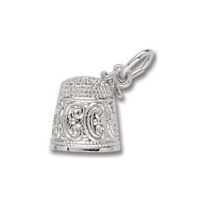  Rembrandt Charms Thimble Charm, Sterling Silver Jewelry