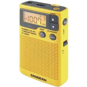  SANGEAN DT 400W DIGITAL AM/FM POCKET RADIO WITH WEATHER 