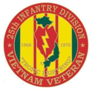  25th Infantry Division Vietnam Veteran Pin Everything 