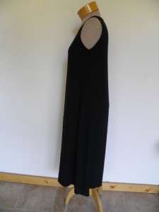 Eileen Fisher BLACK SILK TANK DRESS XS  