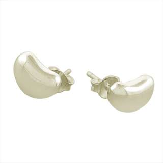 Sterling Silver Designer Inspired Kidney Bean Earrings  