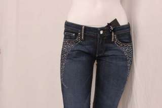 389 A7 USA Exclusive South Beach Miami Jeans Pants Swarovsky Sparkles 