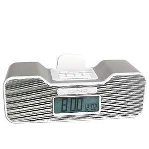  Icing IC CR3088 Portable Alarm Clock Radio for iPod w/Dock 