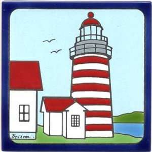  WEST QUODDY LIGHTHOUSE TILE, WEST QUODDY LIGHTHOUSE WALL 