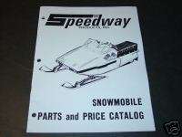 VINTAGE N.O.S. SPEEDWAY SNOWMOBILE PARTS CATALOG  