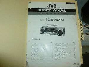 JVC PC 50 Short Wave Radio  1985  ORIG SERVICE MANUAL  